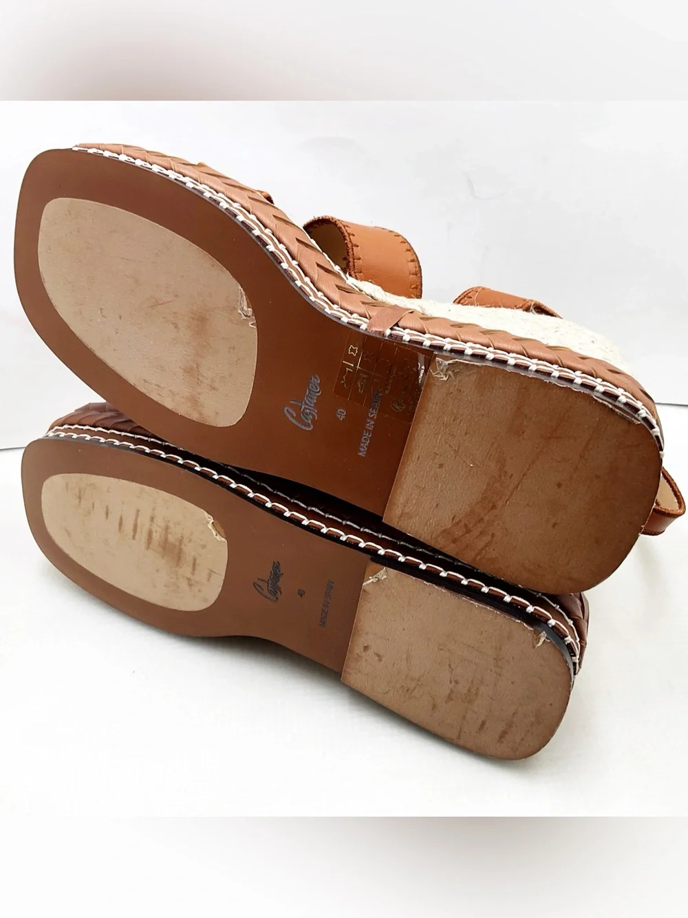 🆕{Castañer} Faure Leather & Jute Wedge Espadrilles